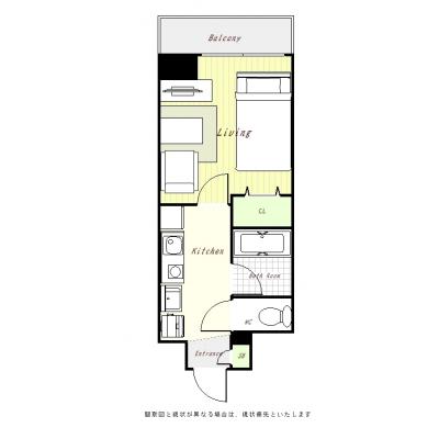 ユニオンマンスリー大宮１　204　1K・セミダブル・くつろぎstyle☆宅配BOX完備♪バストイレ別の間取り図