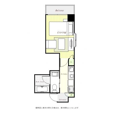 ユニオンマンスリー町田レジデンス１　704　1K・セミダブル・くつろぎstyle☆◆インターネット固定回線（Wi-Fi）無料の部屋◆の間取り図