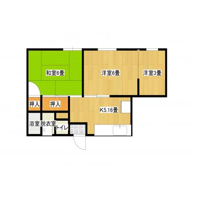 マンスリー山代温泉ステーション　【ツイン、フル家電・備品完備】の間取り図