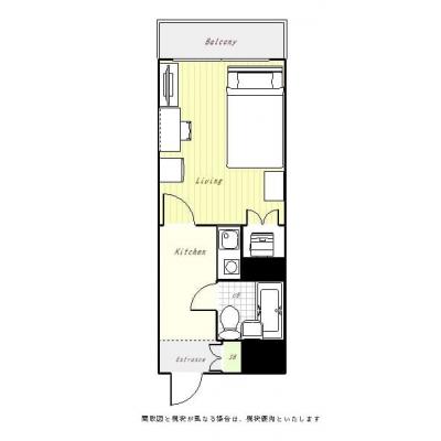 ユニオンマンスリー横浜駅東口４　1004　1K・セミダブル☆横浜駅　徒歩8分⭐入居中安心サポート⭐の間取り図