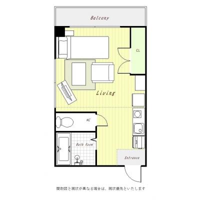 ユニオンマンスリー西川口１　307　1R・セミシングル・くつろぎstyle☆水道光熱費不要🌈の間取り図