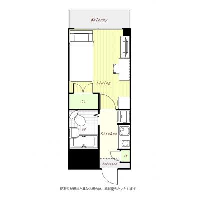 ユニオンマンスリー八王子５　305　1K・セミシングル☆の間取り図