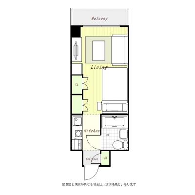 ユニオンマンスリー橋本４　204　1R・セミダブル・くつろぎstyle☆◆インターネット固定回線(有線・Wi-Fi)無料の部屋◆の間取り図