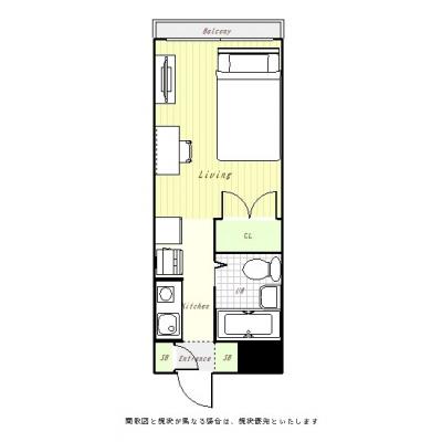 ユニオンマンスリー八王子片倉１　202　1R・セミダブル☆オートロック完備♪人気のデスク＆チェア付き♪の間取り図