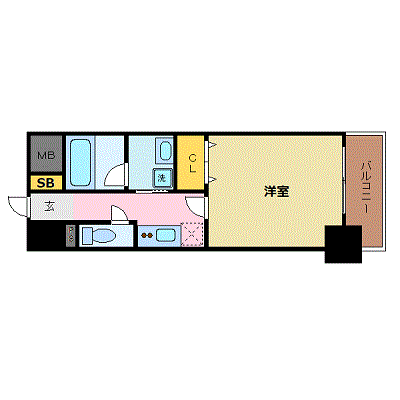 マンスリーリブマックス新大阪セレッソ■【浴室乾燥機・洗浄機能付便座・独立洗面台】≪プレミアムシリーズ≫の間取り図