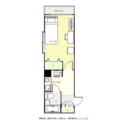 ●2026年8月3日から入居可●ユニオンマンスリー橋本５　209　1K・シングル☆人気の角部屋＆２面採光で日当たり抜群♪安心のオートロック＆モニター付きインターフォン完備の間取り図