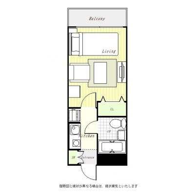ユニオンマンスリー橋本５　505　1K・シングル・くつろぎstyle☆の間取り図