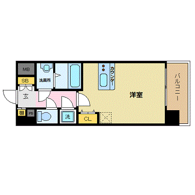 マンスリーリブマックス新大阪クレアート■【洗浄機能付便座・浴室乾燥機・独立洗面台・ガス２口コンロ】≪エクセレントシリーズ≫の間取り図