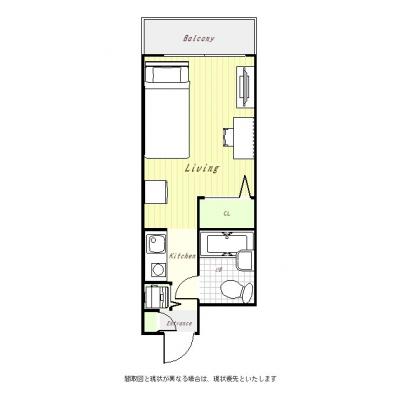ユニオンマンスリー南林間１　310　1R・シングル☆南林間駅徒歩3分の間取り図