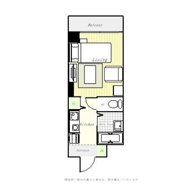 ●2026年1月29日から入居可●ユニオンマンスリー千葉みどり台１　302　1R・シングル・くつろぎstyle☆の間取り図