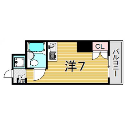 トラスト三宮8【JR三ノ宮駅徒歩4分♪駅近！好立地！】の間取り図