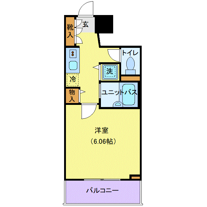 グッドステイ新富町スパイア■『駅5分・23平米』【ベーシック】の間取り図