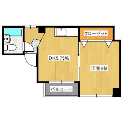 岡井ビル（市役所目の前・リノベーション・１フロア１世帯）の間取り図