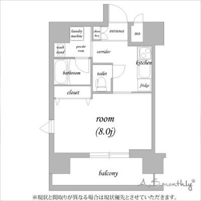 📒出張・研修・転勤等ご相談下さい『大幅割引中』 🖊アスヴェル京都四条烏丸　5階［No.8213050］の間取り図
