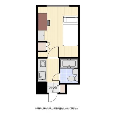 ユニオンマンスリー浦安１　707　1K・シングル☆オートロック・エレベーター付きマンション■選べるWi-Fi格安レンタル中！の間取り図