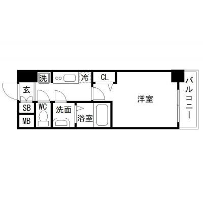 OneLife大手前ピリオド【▼室内見学可（※空室状況により、応相談）】の間取り図