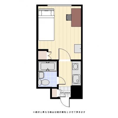 ユニオンマンスリー浦安１　202　1K・シングル☆◆インターネット固定回線（有線）無料の部屋◆水道光熱費不要の間取り図
