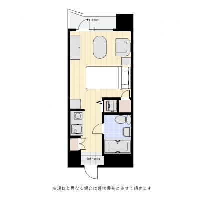 ユニオンマンスリー渋谷１　303　1R・シングル・くつろぎstyle☆渋谷駅徒歩8分の好立地☆コンビニも近くにあり便利♪ソファーの間取り図