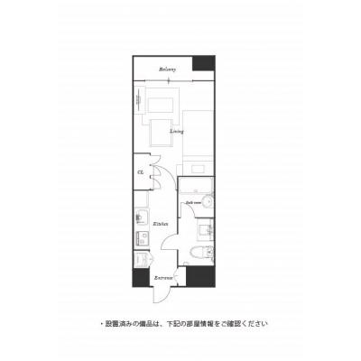 ユニオンマンスリー川崎レジデンス３　502　1K・シングル・くつろぎstyle☆インターネット無料の間取り図