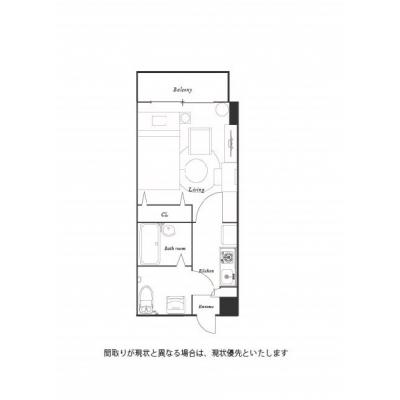 ユニオンマンスリー板橋本町５　402　1K・セミダブル☆【禁煙ルーム】板橋本町駅ま徒歩７分/便利な浴室乾燥機付き！の間取り図