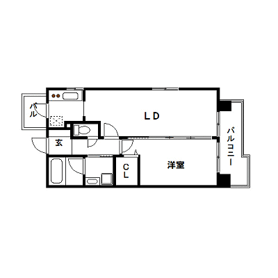 マンスリーリブマックス那覇新都心パークサイド■『1LDK』【40型TV・NET対応】≪プレミアムシリーズ≫の間取り図