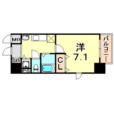 トラスト神戸5【JR神戸駅徒歩5分♪　Wi-Fi無料★】の間取り図