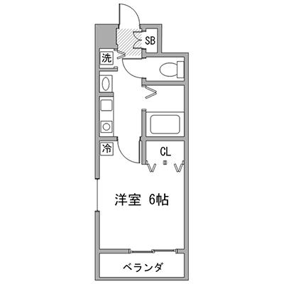アットイン名古屋駅4-1  『公式サイト限定キャンペーン実施中！室内画像も豊富で、お見積り／web予約も可能です！「アットイン公式」で検索！🔍』の間取り図