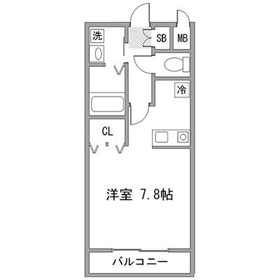 アットイン名古屋駅4-2  『公式サイト限定キャンペーン実施中！室内画像も豊富で、お見積り／web予約も可能です！「アットイン公式」で検索！🔍』の間取り図