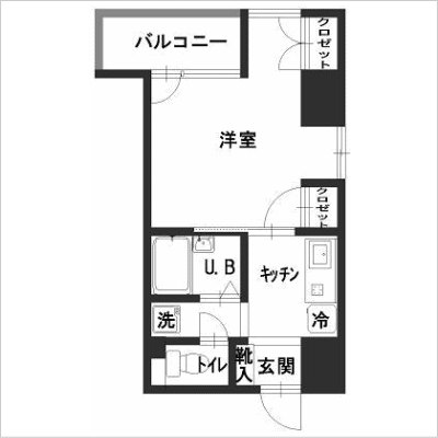 シティマンスリー・シティプラザ蒲田　4Cタイプ　《蒲田》の間取り図