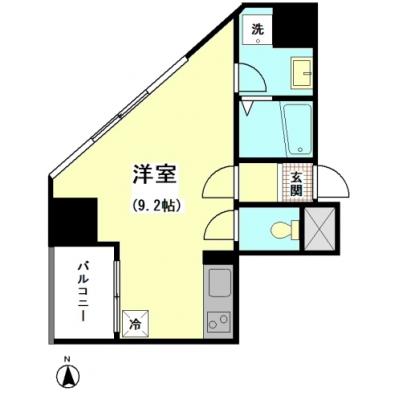 シティマンスリー大森・シティプラザ南大井　9Aタイプ【光インターネット（WIFI）無料】【浴室乾燥】【独立洗面】【オートロック】【フロトイレ別】の間取り図