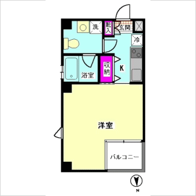 シティプラザ大井町　6Bタイプ　【オートロック】【ネットwifi無料】【禁煙ルーム】【バストイレ別】の間取り図