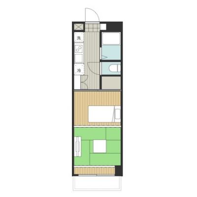 ★和洋タイプ★2重オートロックでセキュリティ充実！見知らぬ土地でもこれで安心！ハマモトPalace谷山の間取り図