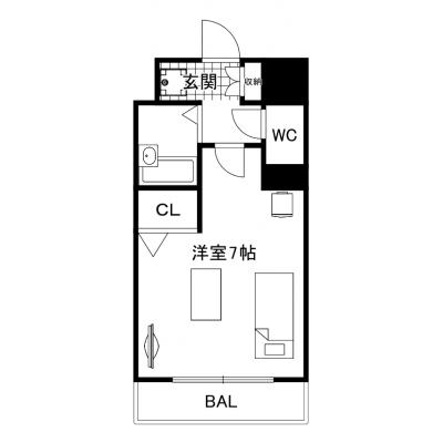 ◆PS京都清水◆清水五条駅徒歩７分！京都タワーの見える絶景のお部屋！の間取り図