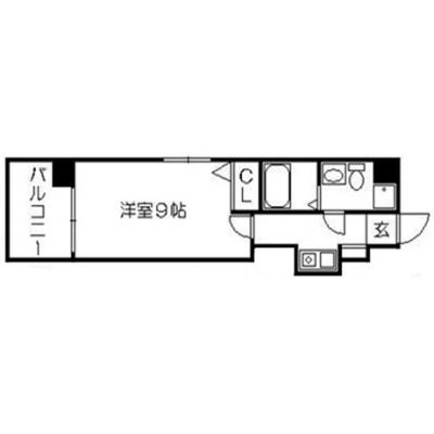 エールマンスリー幟町　壱番館（6-2）　【★無料WI-FI標準装備（無制限）★、ゴミ簡易分別毎日回収、宅配ＢＯＸ、オートロック、エレベーター、銀山町駅徒歩圏内】の間取り図