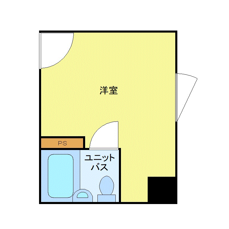 ≪ホテルタイプ≫マンスリーリブマックス池袋大橋EAST『ペット可・築浅！駅徒歩5分！Wi-Fi無料♪』【シングルルーム】の間取り図