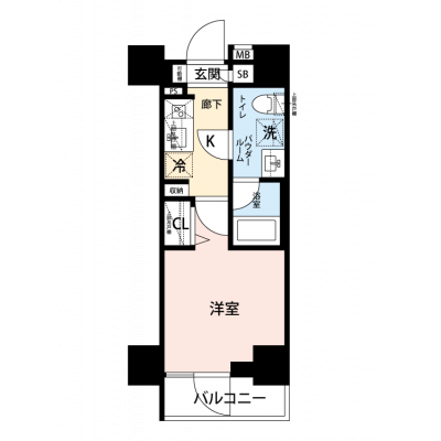 【🎉初期費用オフ｜お得なキャンペーン】【禁煙🚭/Wi-Fi無料🌐】マイナビSTAY鶴見　101の間取り図