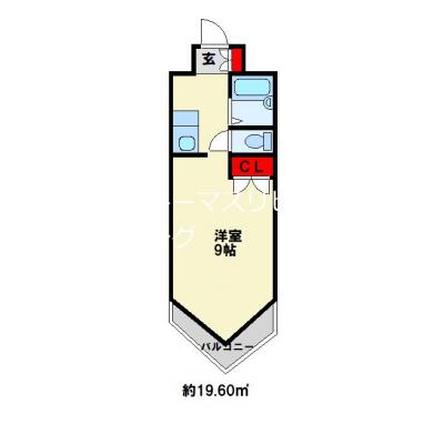 トーマンスリー北九州市小倉北区大門★インターネット使用無料★の間取り図