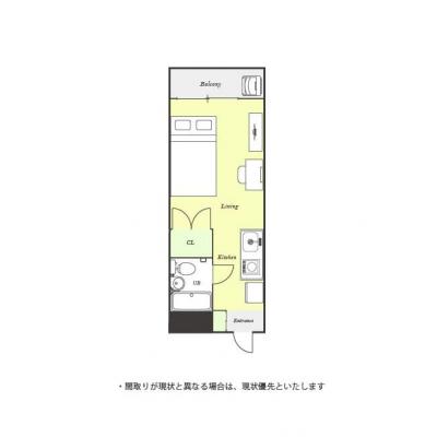 ユニオンマンスリー稲城２　203　1R・セミダブル☆稲城駅　徒歩7分。稲城市市役所も徒歩圏内の間取り図