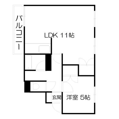 POROKARI函館的場C/駐車場有/インターネット無料の間取り図