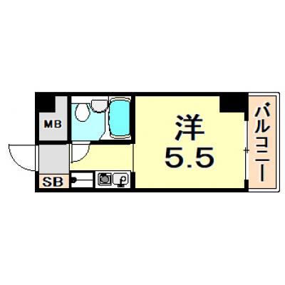 トラスト三宮5【オートロック・EV完備☆三宮南エリア】の間取り図