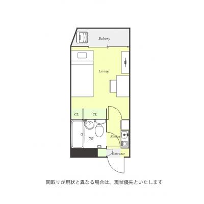 ユニオンマンスリー川口３　503　1K・シングル☆◆インターネット固定回線（Wi-Fi）無料の部屋◆の間取り図
