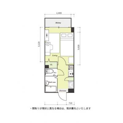 ユニオンマンスリー大宮４　733　1K・セミダブル☆JR埼京線利用で池袋駅・新宿駅・国際展示場駅まで乗換なしでアクセスの間取り図