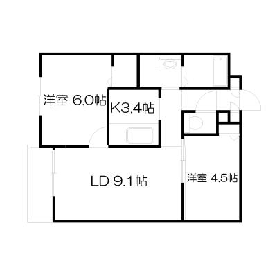 POROKARI北24条駅A/インターネット無料/ベッド5台の間取り図