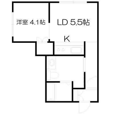 POROKARI東札幌病院前B/ネット無料/オートロックの間取り図