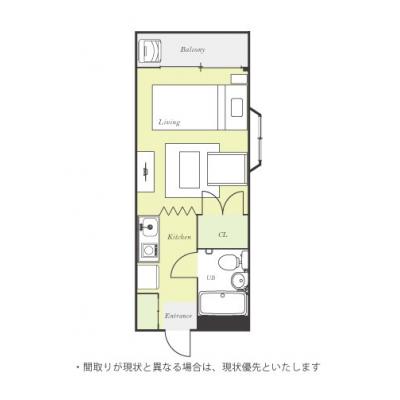 ●2026年4月5日から入居可●ユニオンマンスリー伊勢原駅前１　205　1R・シングル・くつろぎstyle☆人気の角部屋♪■小田急小田原線「伊勢原駅」徒歩3分の間取り図