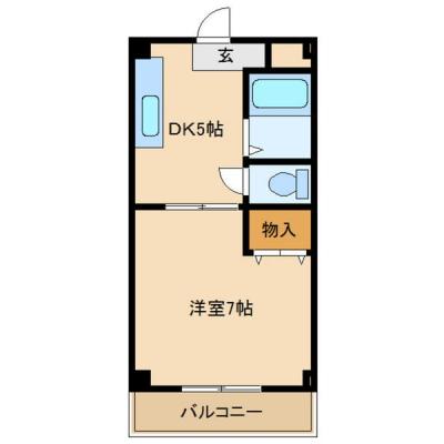 ◆パシオン尼崎塚口４【塚口駅まで徒歩３分！敷地内駐車場有り！・ネット無料(Wi-Fi対応)・風呂・トイレ別】の間取り図