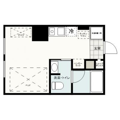 マンスリーシズオカ【Aタイプ】【禁煙】〇JR静岡駅徒歩5分　〇ネット無料　〇備品80種以上！の間取り図