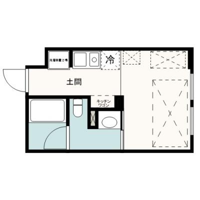 マンスリーシズオカ【Dタイプ】【喫煙】〇JR静岡駅徒歩5分　〇ネット無料　〇備品80種以上！の間取り図
