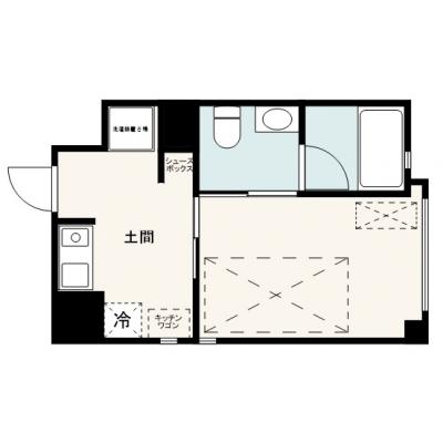 マンスリーシズオカ【Fタイプ】【喫煙】〇JR静岡駅徒歩5分　〇ネット無料　〇備品80種以上！の間取り図