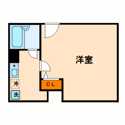≪ホテルタイプ≫グッドステイ京都二条城西■エグゼ『28平米』【新規ＯＰＥＮ・無料Wi-Fi♪スランバーランドベッド・ミニキッチン】の間取り図